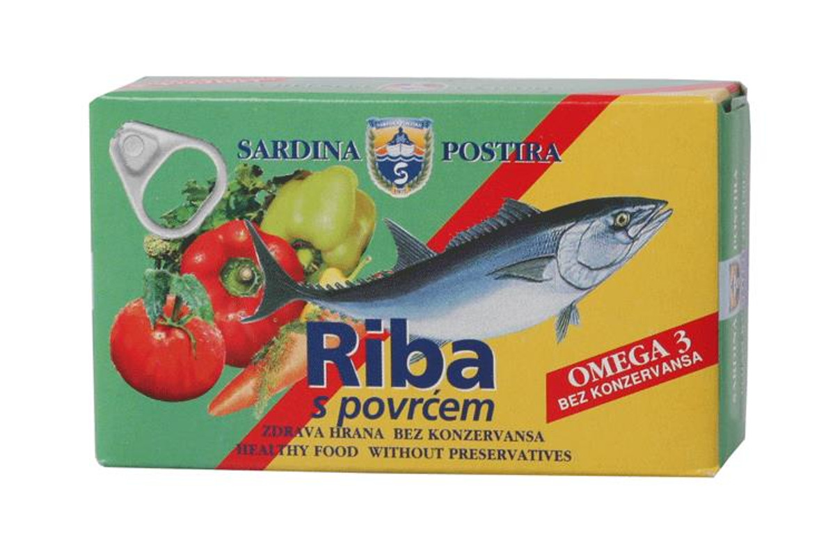 Riba s povrćem 115 g Sardina Žena hr