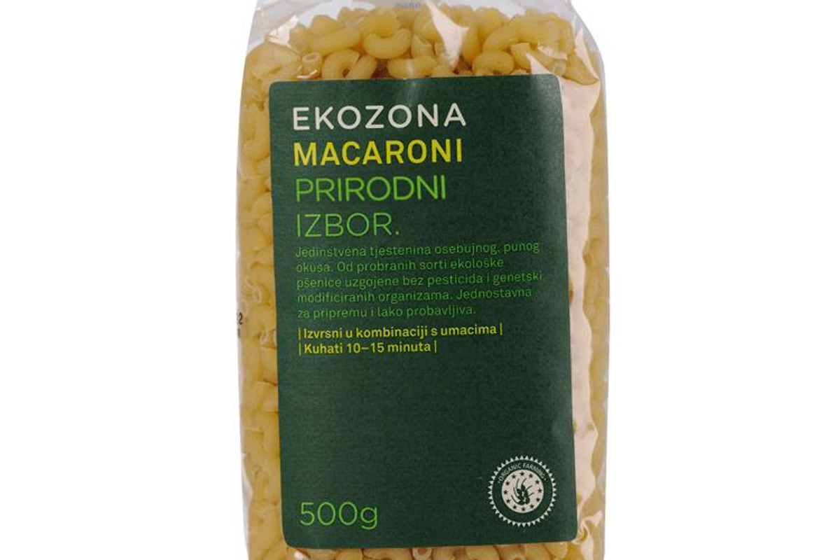 Tijesto macaroni 500 g Ekozona Žena hr