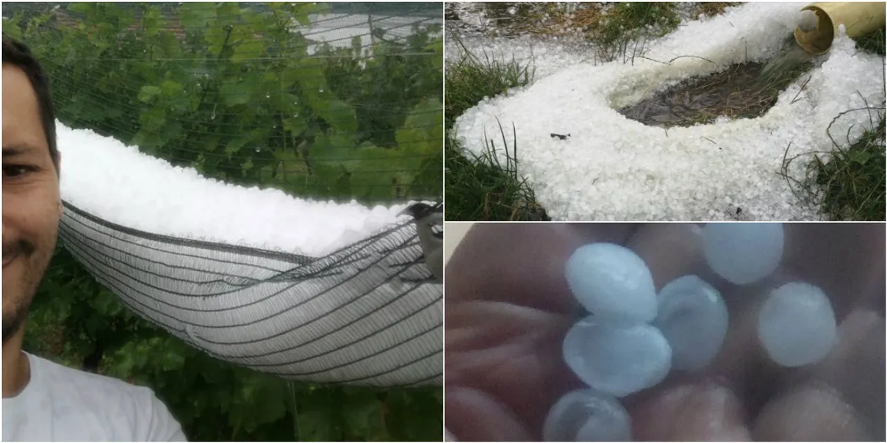 Zagorje ponovno poharala tuča: Padala je dobrih 10 minuta, a bila je veličine lješnjaka!