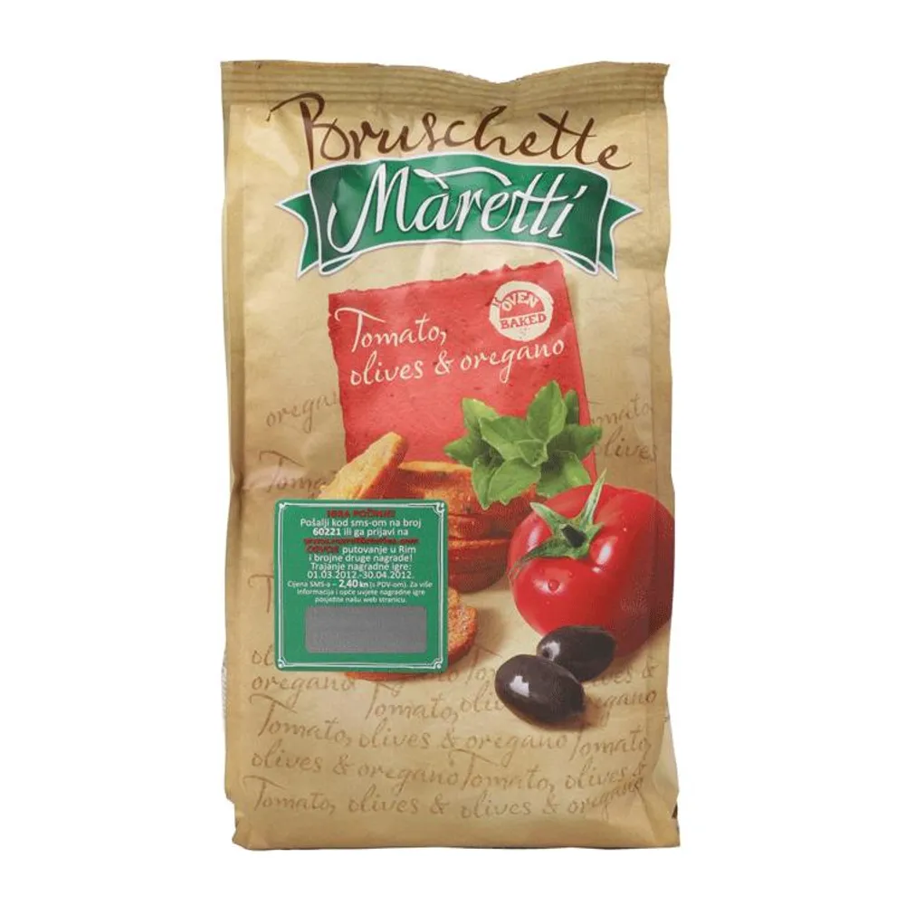 Bruschette rajčica/masline/origano 70 g Maretti