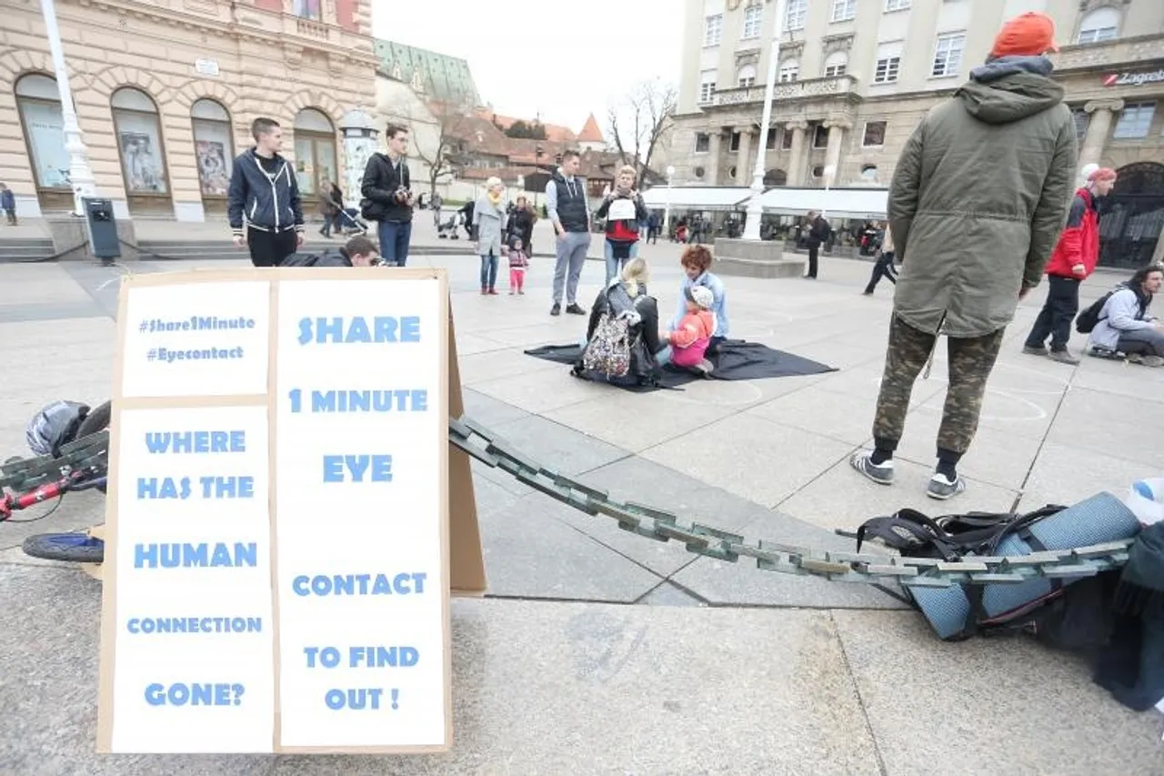 Zagreb: Građani sudjelovali u socijalnom eksperimentu gledanja u oči jednu minutu