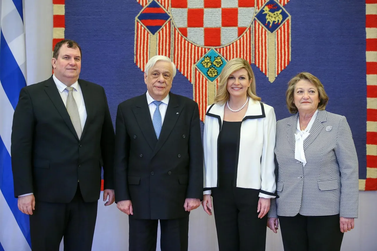 Zagreb: Predsjednica Grabar-Kitarović sastala se s grčkim predsjednikom Pavlopoulosom