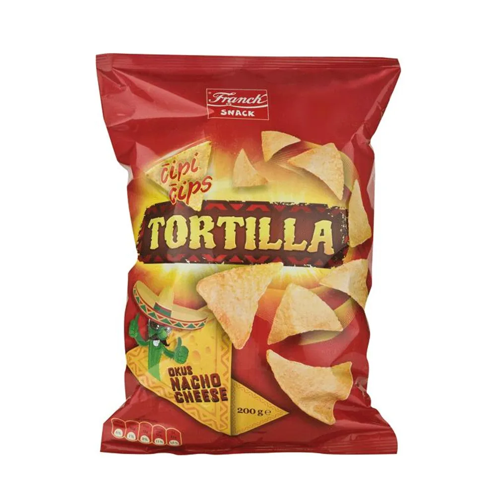 Čips tortilla nacho 200g Franck