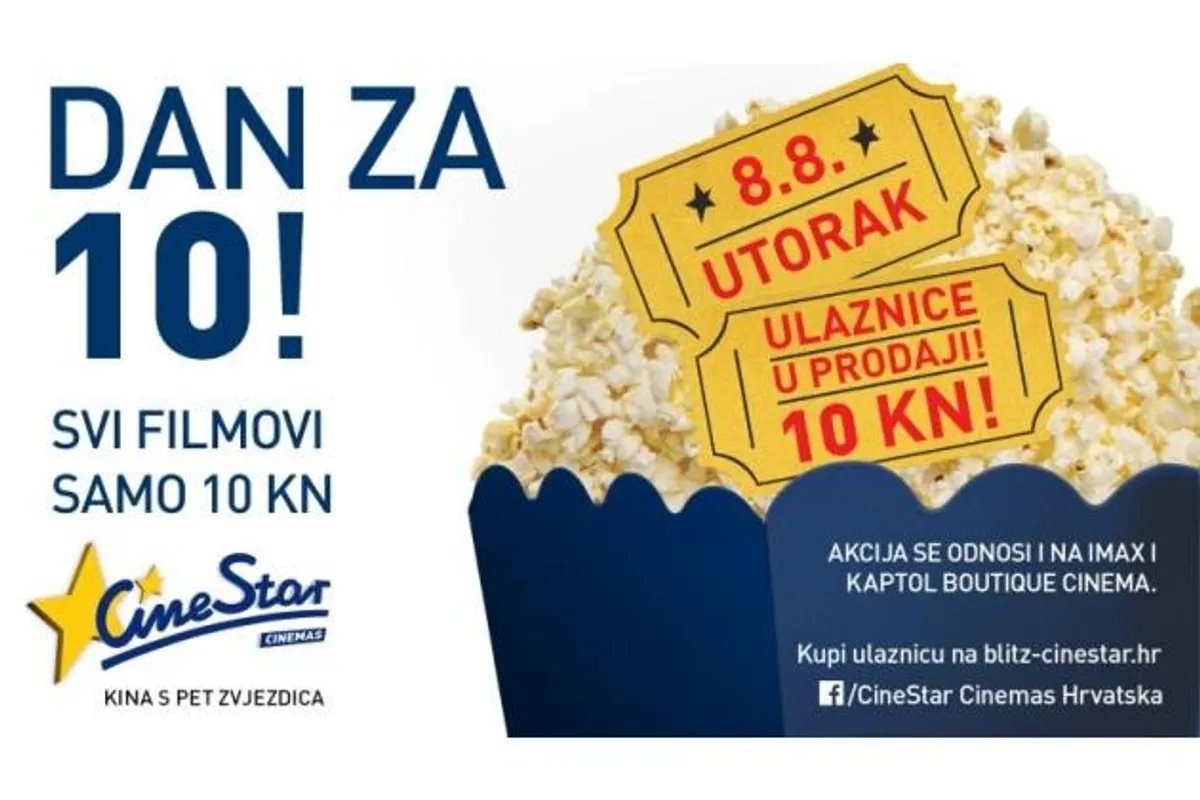 CineStar dan za 10 – pogledajte filmske hitove u kinima za 10 kuna