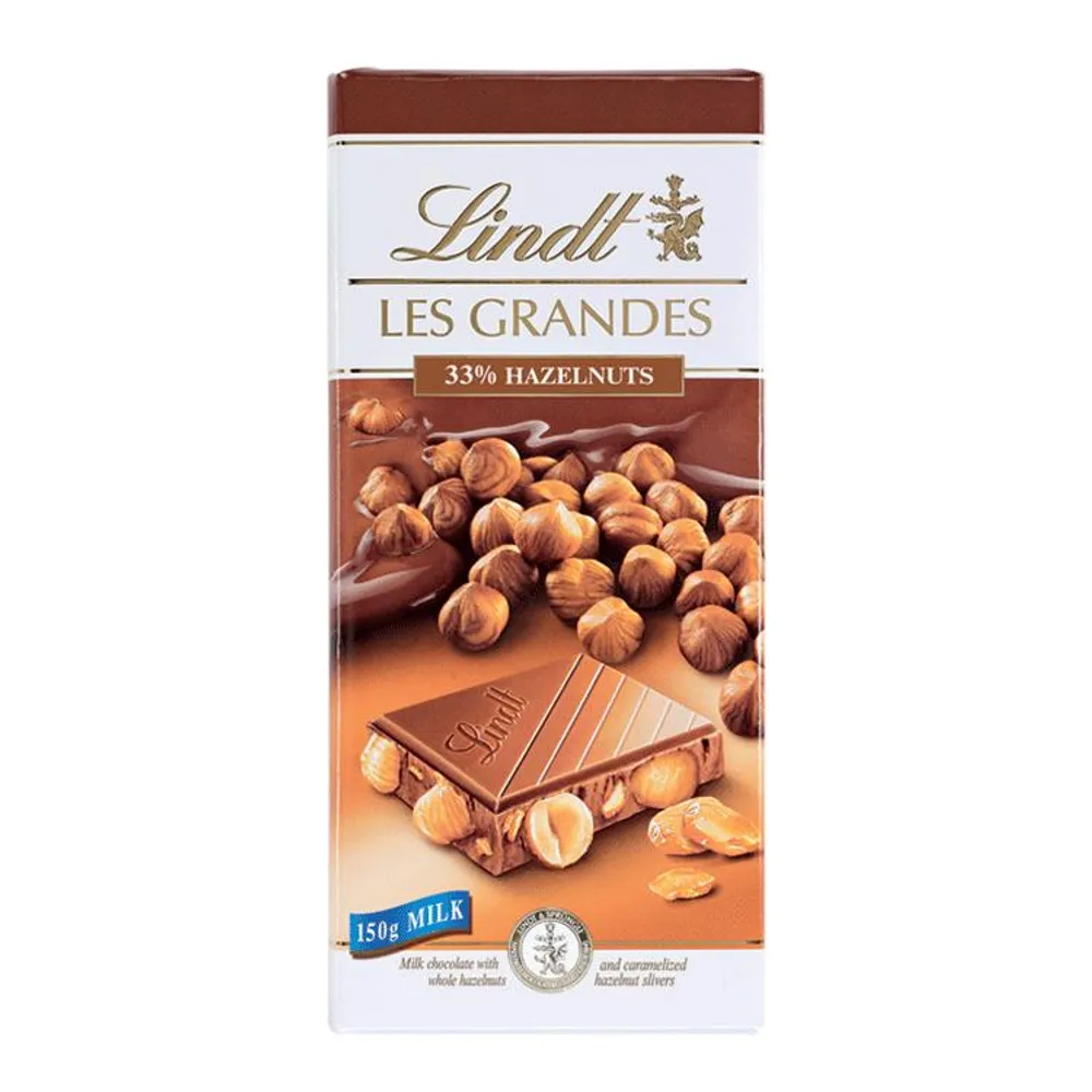 Čokolada Les Grandes lješnjak mliječna 150 g Lindt