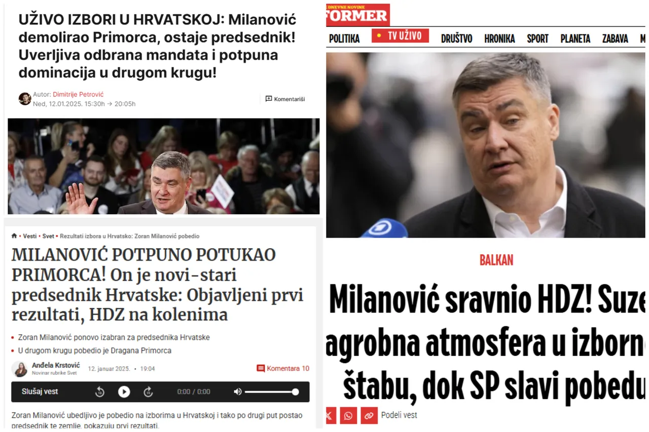 Regionalni portali o pobjedi Zorana Milanovića