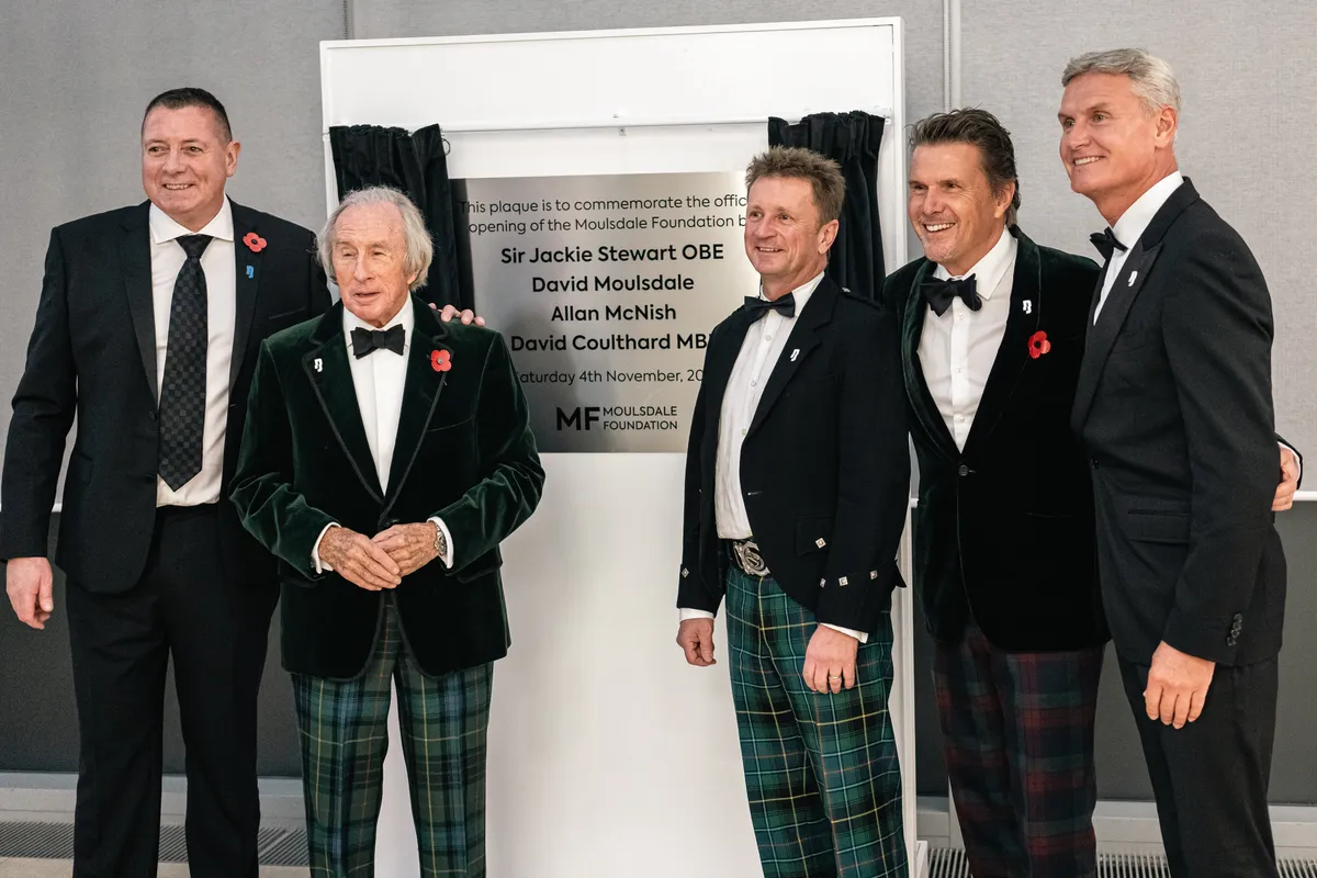 David Moulsdale, Sir Jackie Stewart OBE, Allan McNish, David Coulthard.jpg