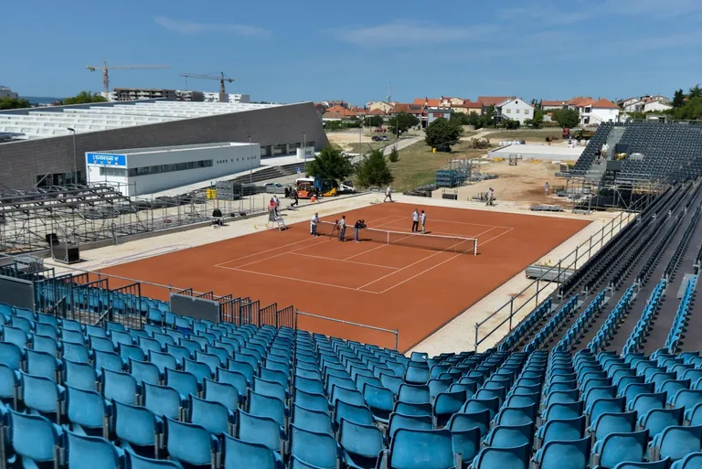 Stadion za posljednji Davis Cup dvoboj u Hrvatskoj pred završetkom izgradnje