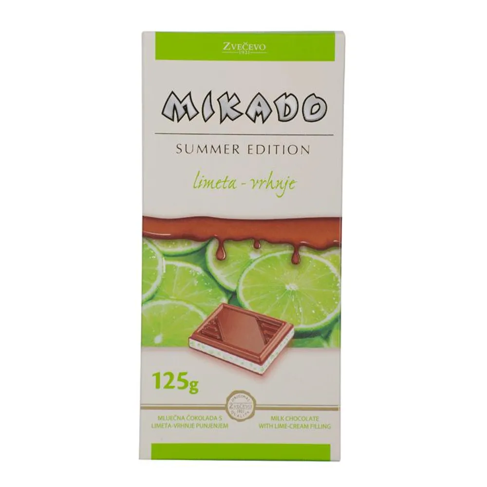 Čokolada Mikado limeta/vrhnje 125g