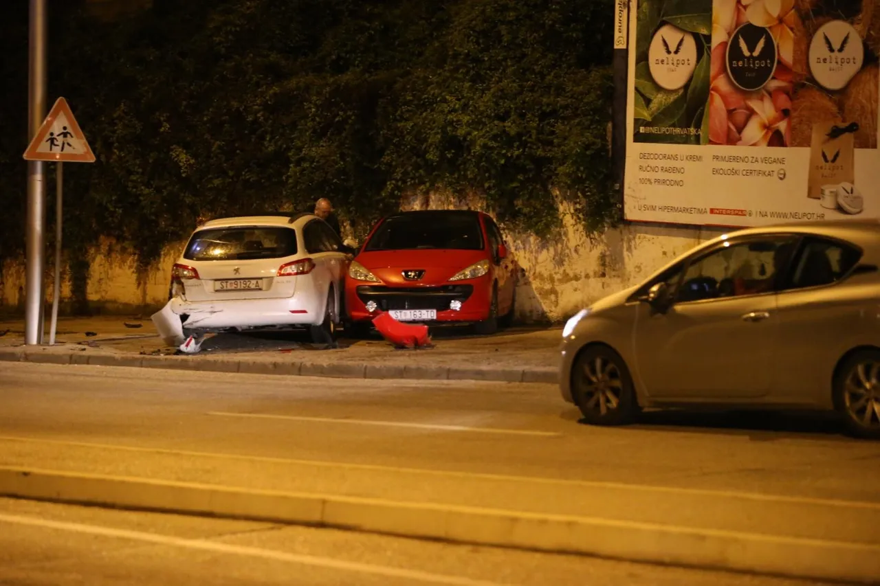 Split: Automobilom sletio s ceste i oštetio parkirane automobile