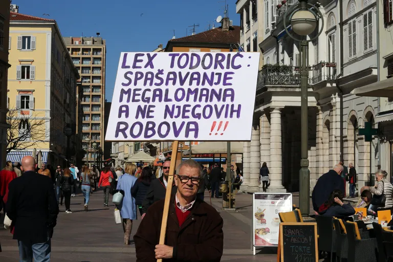 Prosvjedi protiv Todorića u Rijeci