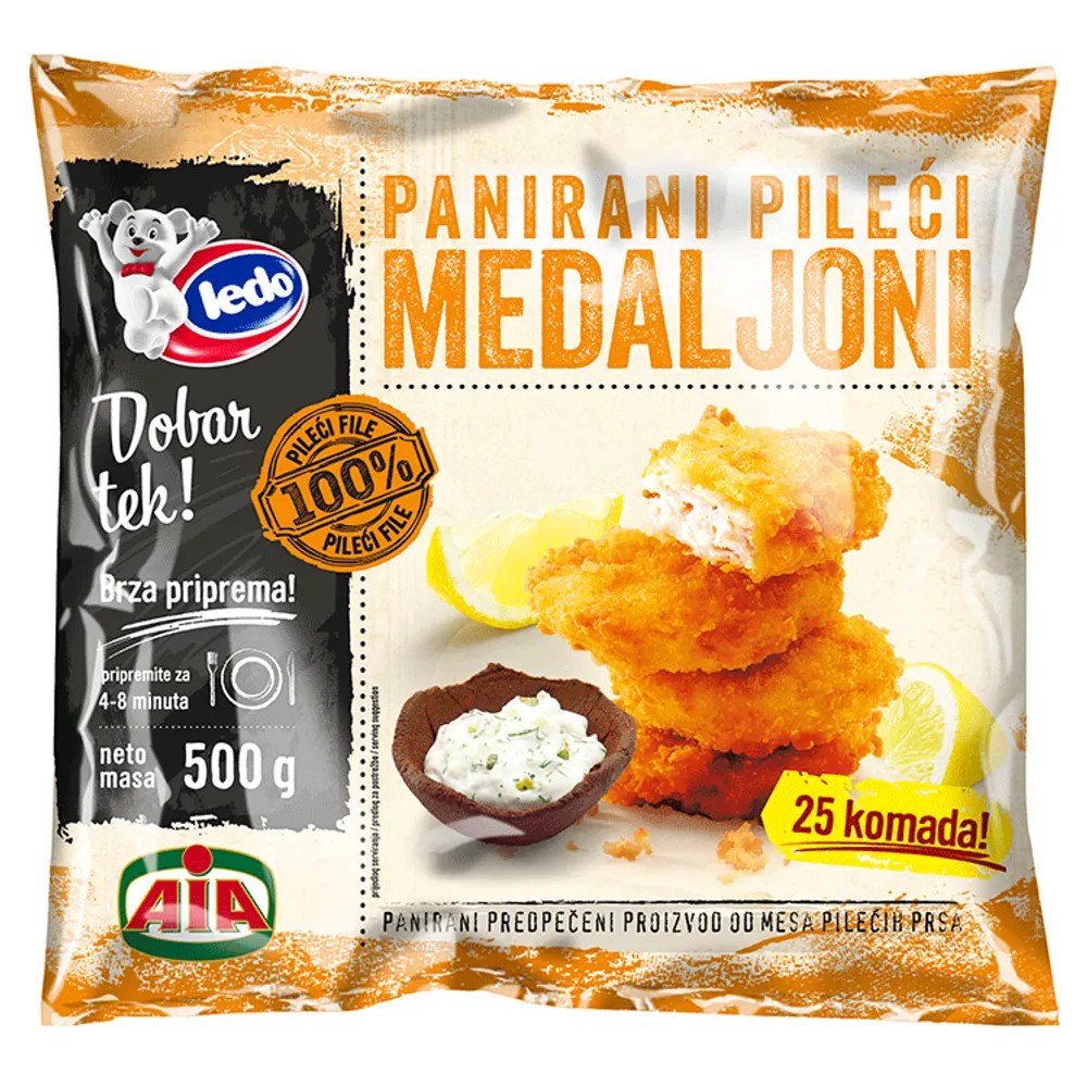 Panirani pileći medaljoni 500g Ledo