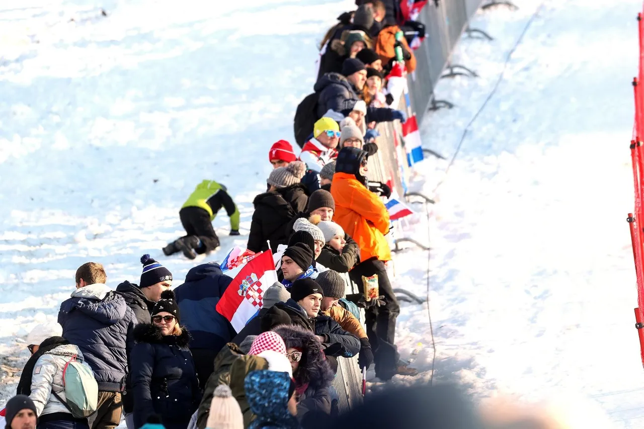 Atmosfera na Sljemenu uoči muškog slaloma Audi FIS Svjetskog skijaškog kupa Snow Queen Trophy