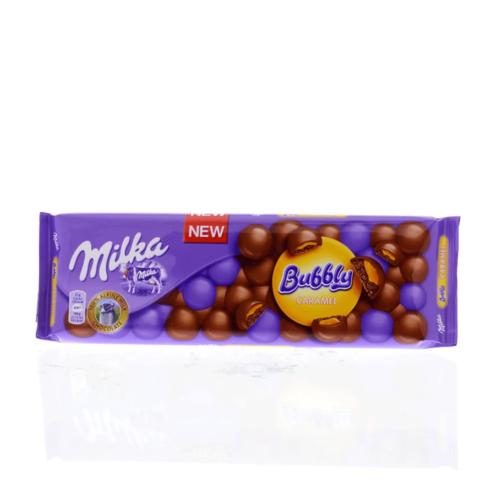 Milka čokolada bubbly caramel 250g