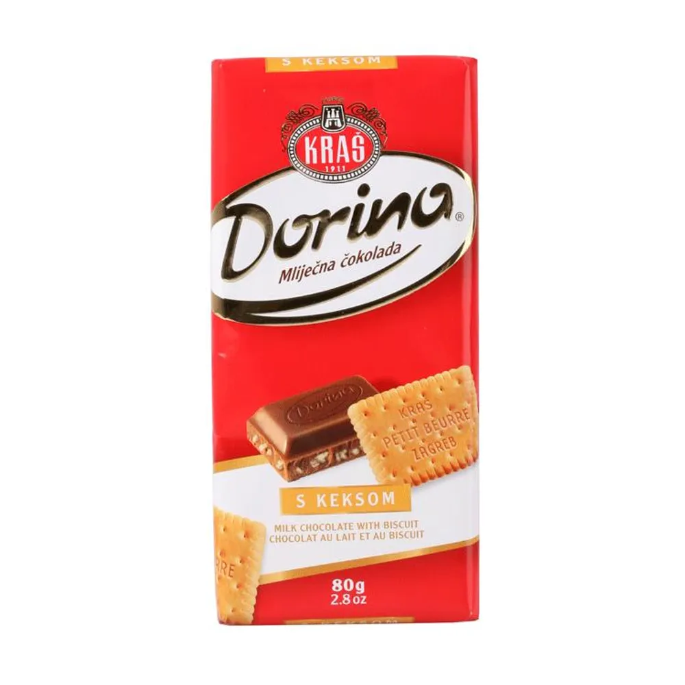 Dorina čokolada s keksom 80 g Kraš