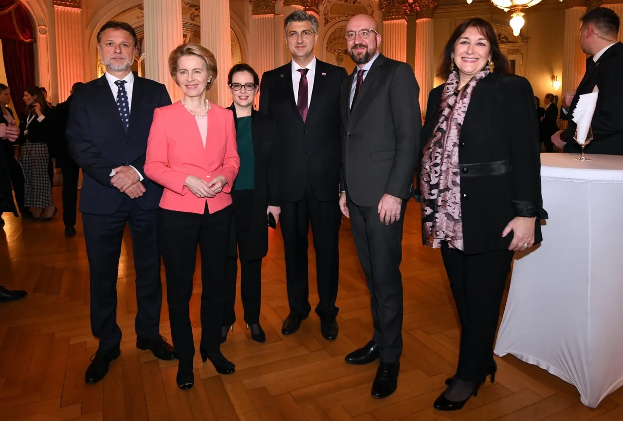 Gordan Jandroković, Ursula von der Leyen, Andrej Plenković, Charles Michel, Dubravka šuica