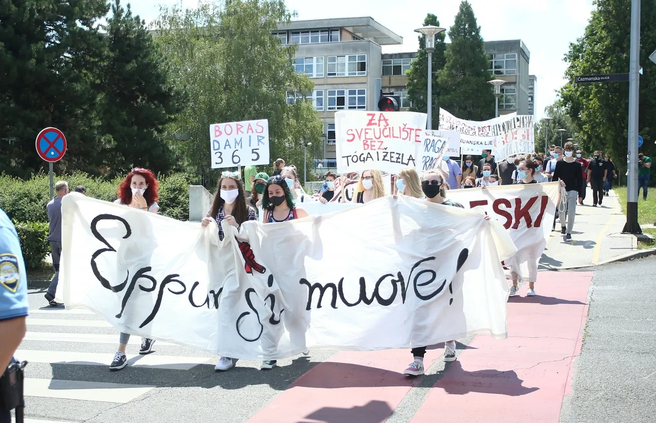 'Filozofski je naš': Inicijativa za Filozofski prošetala Zagrebom i pokazala svoje nezadovoljstvo zbog smjena na Fakultetu