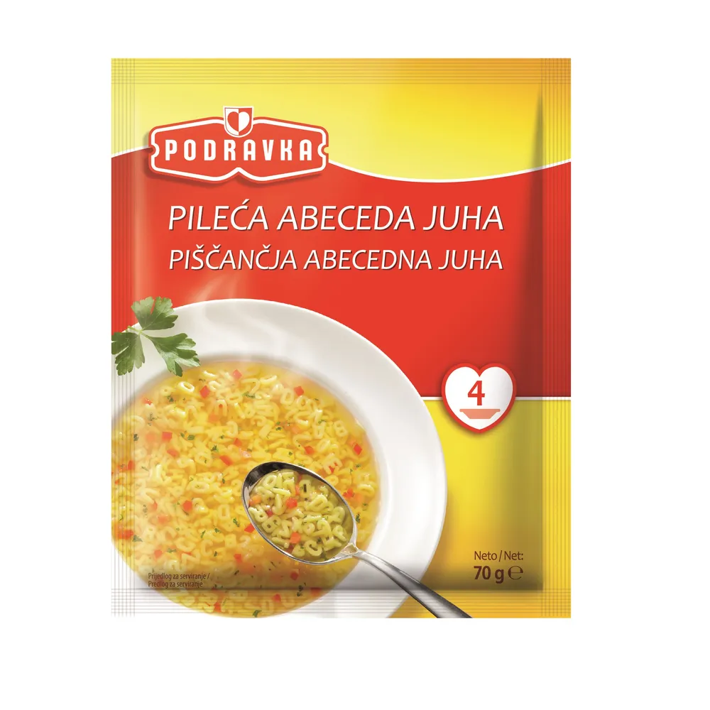 Juha pileća abeceda 70 g Podravka