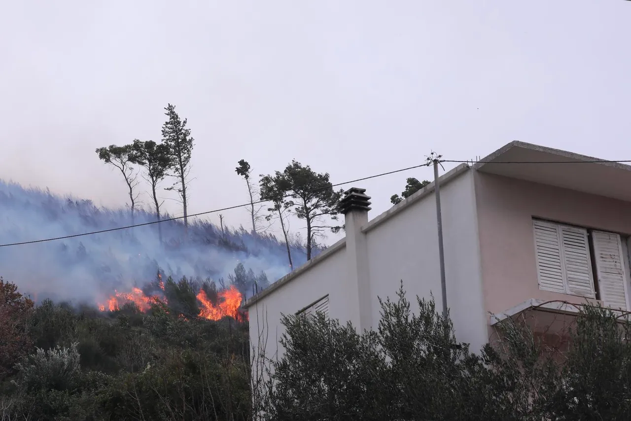 Požar se približio kućama u Žrnovnici