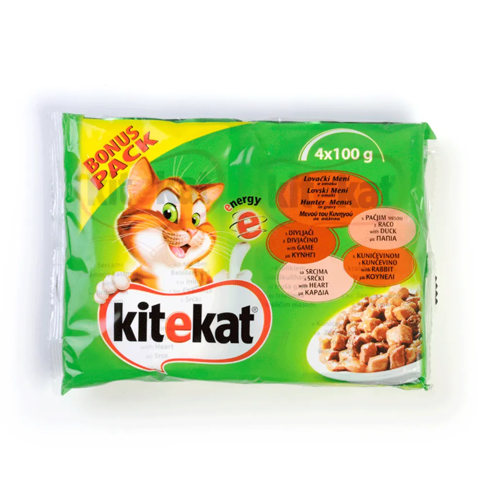 Kitekat lovački meni 4x100g