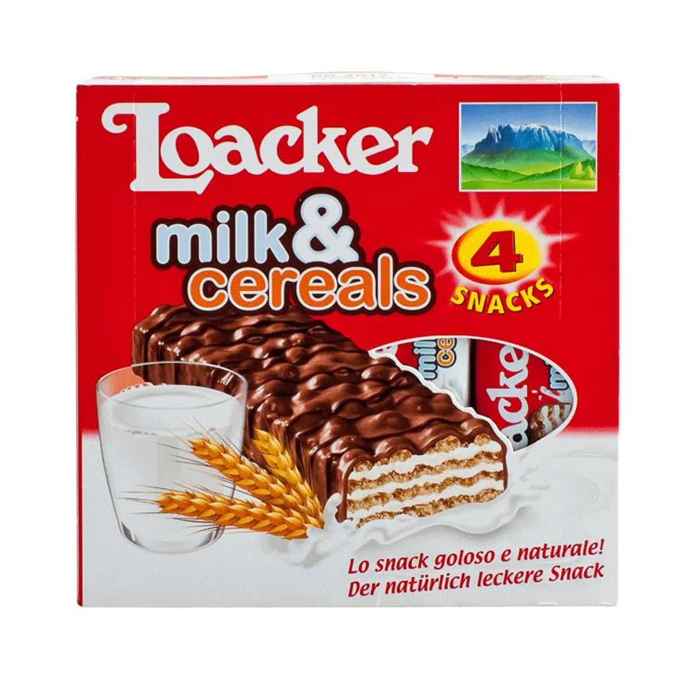 Loacker vafl milk & cereal 4 x 25 g