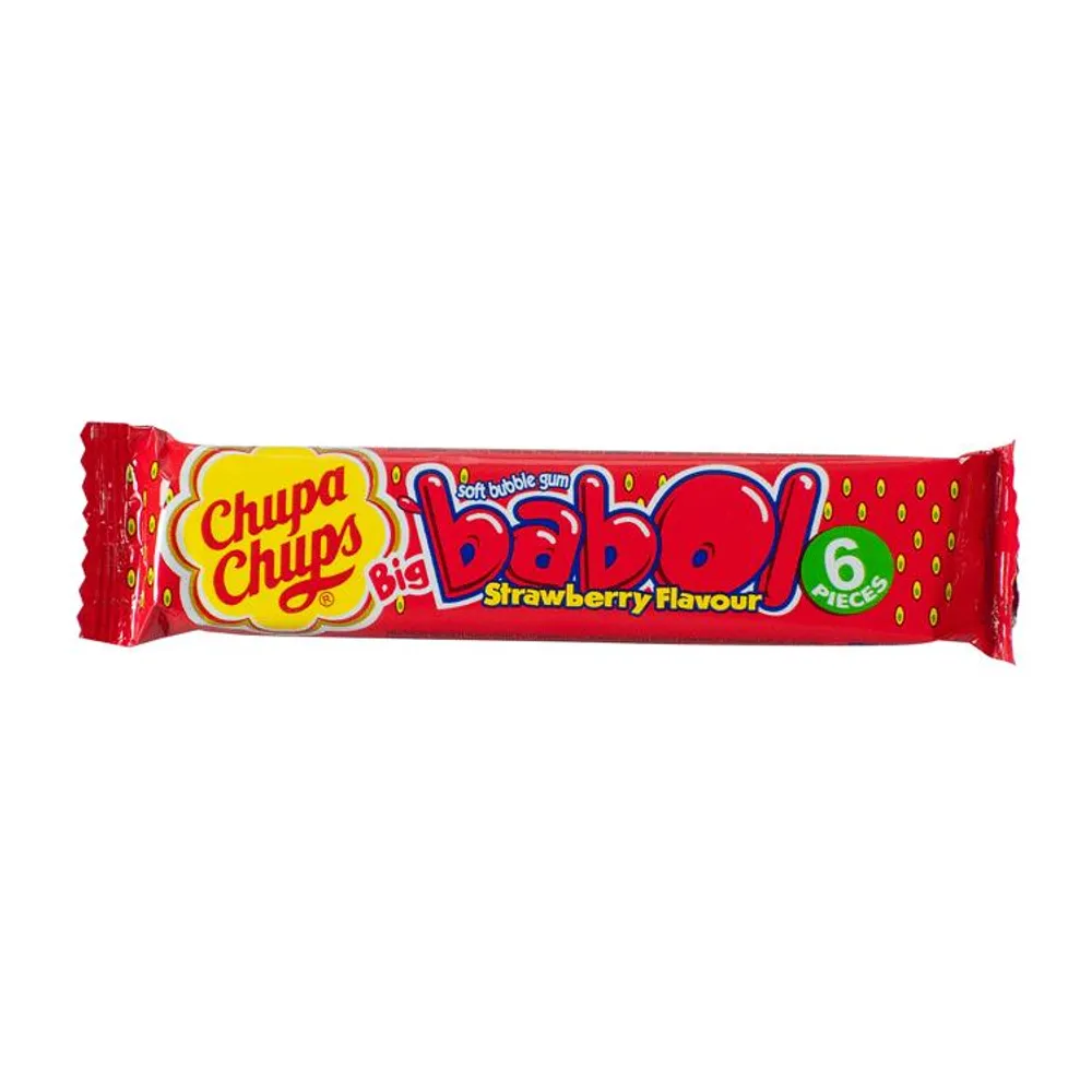 Mentos žv guma Chupa Chups Big Babol strawberry flavour 27 g