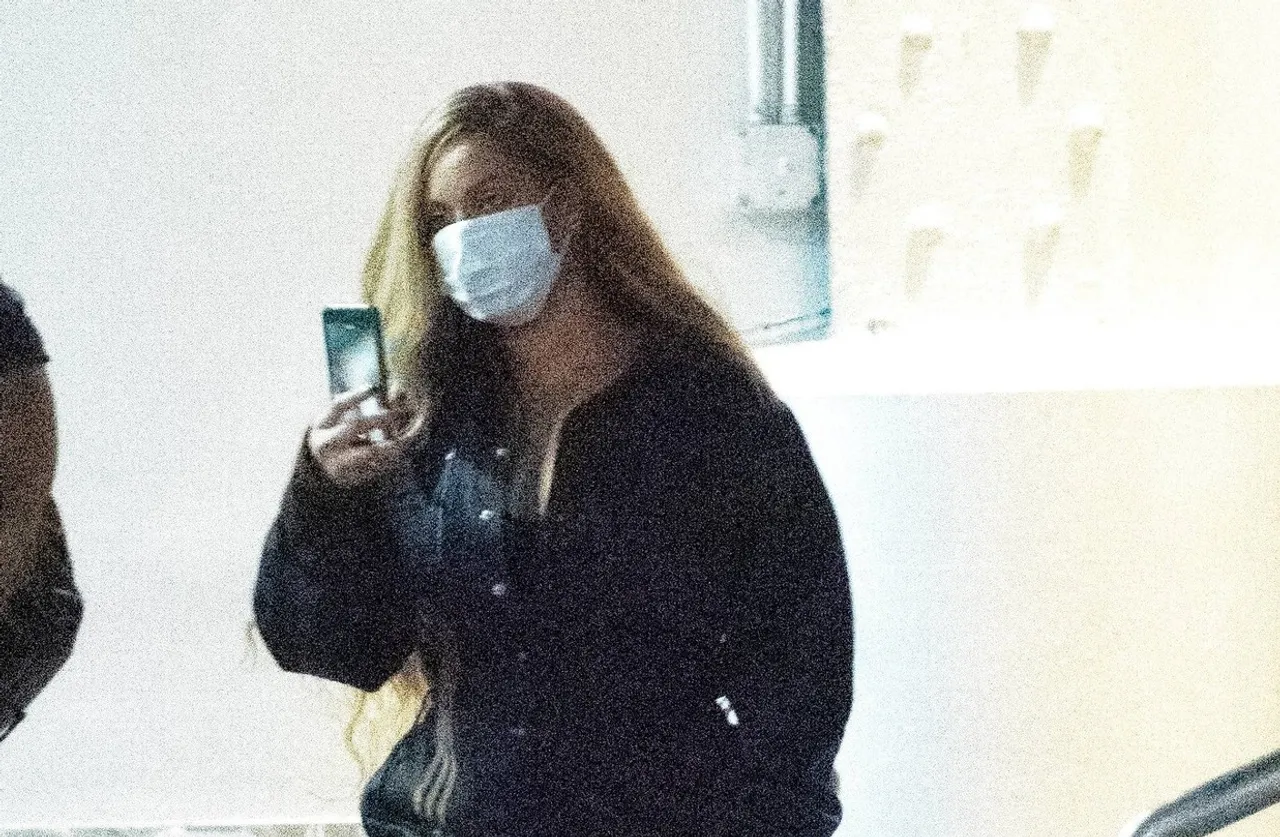 EXCLUSIVE: Say Cheese! Beyonce Takes a Selfie After Adidas Photoshoot in NYC