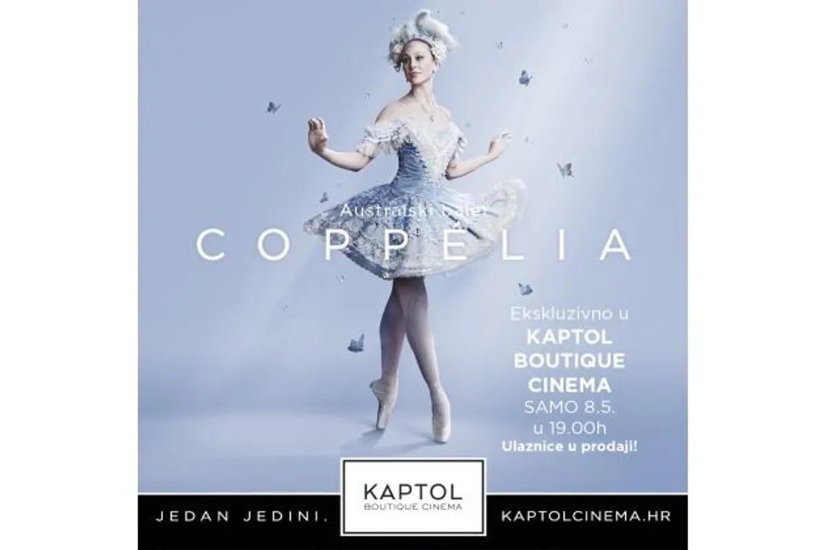 Coppelia - čarobna baletna poslastica ekskluzivno u Zagrebu u novootvorenom kinu Kaptol Boutique Cinema