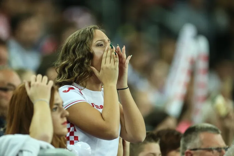 Pogledajte kako se navijalo na rukometnoj utakmici Hrvatska - Slovenija: I Janica Kostelić je navijala