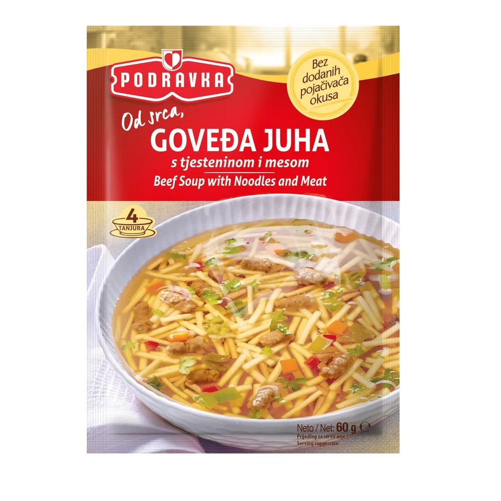 Goveđa juha s tijestom i mesom 60 g Podravka