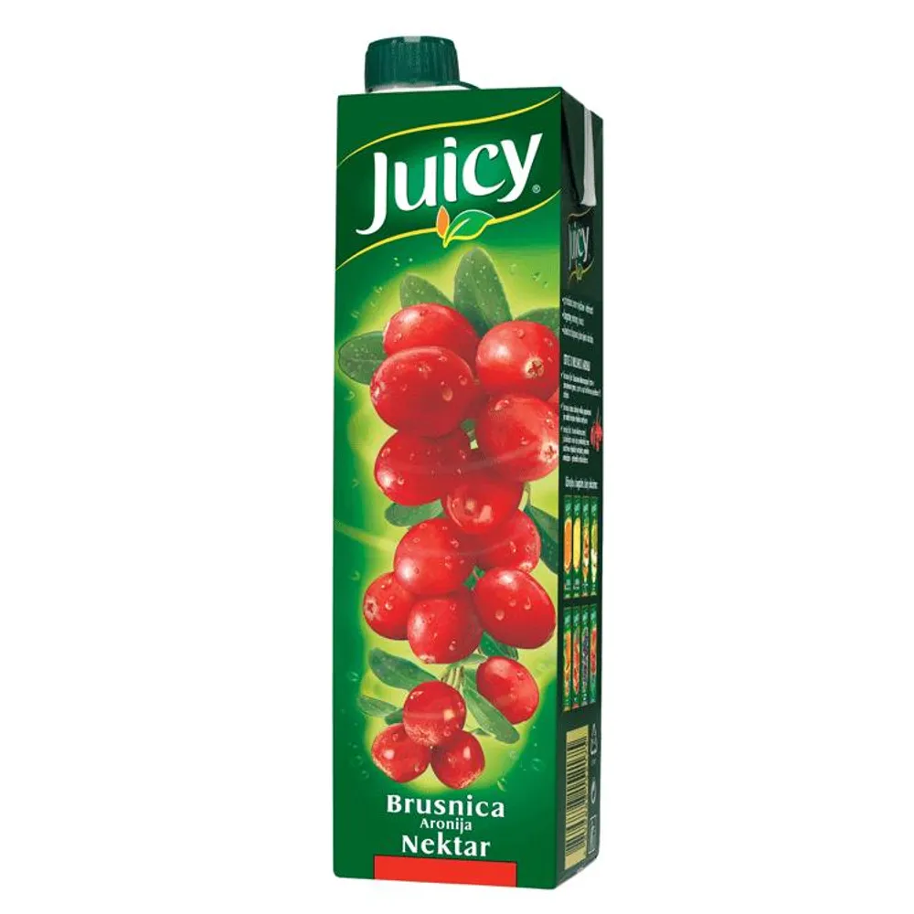 Juicy nektar brusnica, aronija 1 l