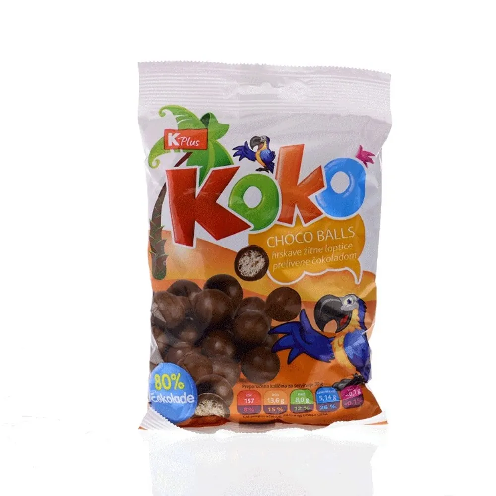 K plus Choco balls Koko hrskave žitne loptice