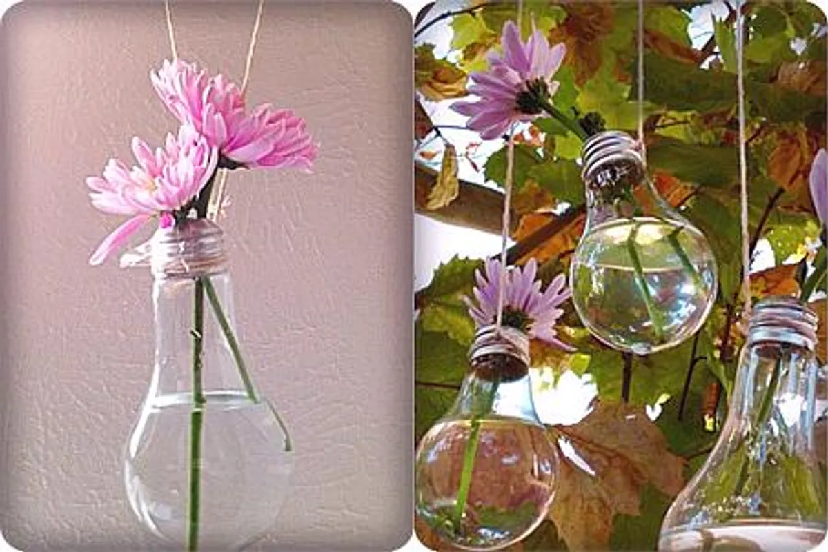 Sami napravite preslatke viseće vaze od žarulja