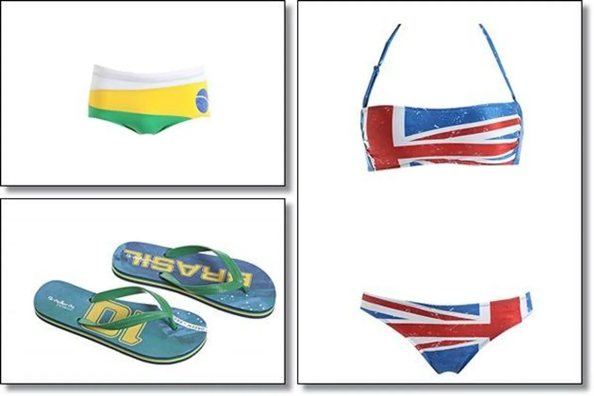 Motivi nadolazećeg svjetskog nogometnog prvenstva na ljetnoj odjeći i obući