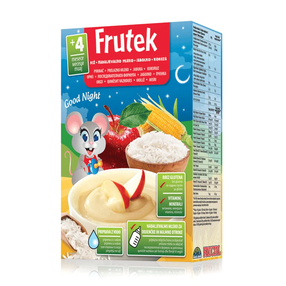 Frutek instant kašica riža/ kukuruz/ jabuka200g