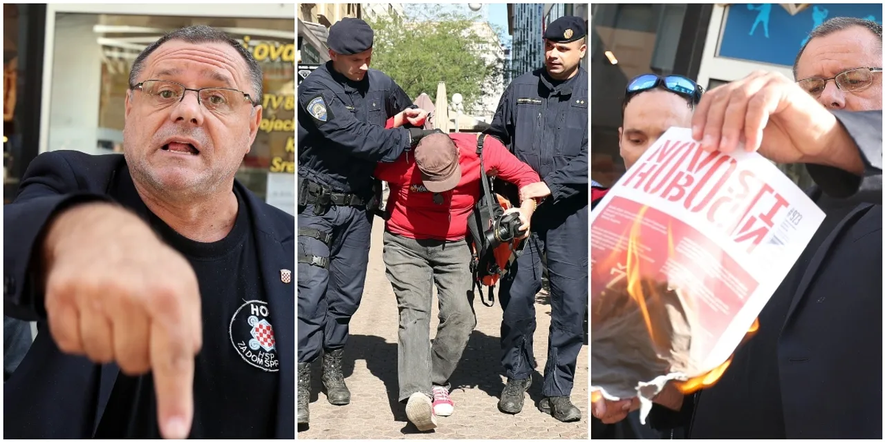 Keleminec palio isječke iz Novosti: Policija zbog vrijeđanja privela fotoreportera Jelenskog