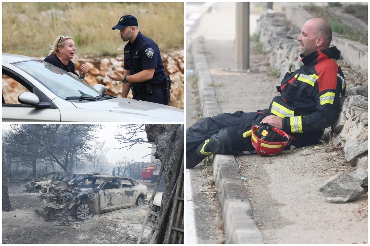 Požar kod Šibenika: Policajac ne dopušta vlasnicima kod Grebaštice da se približe svojim kućama  