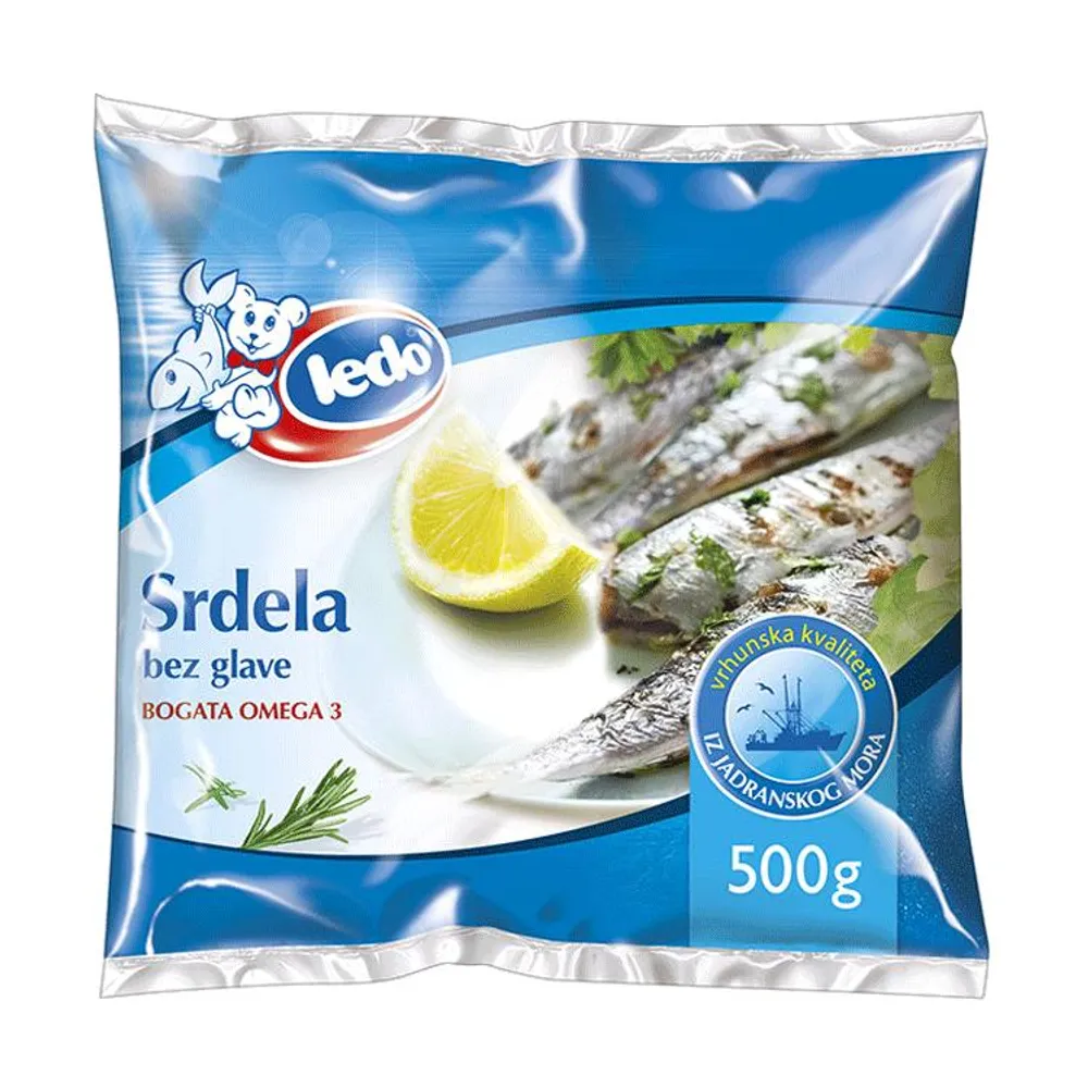 Srdela bez glave 500 g Ledo