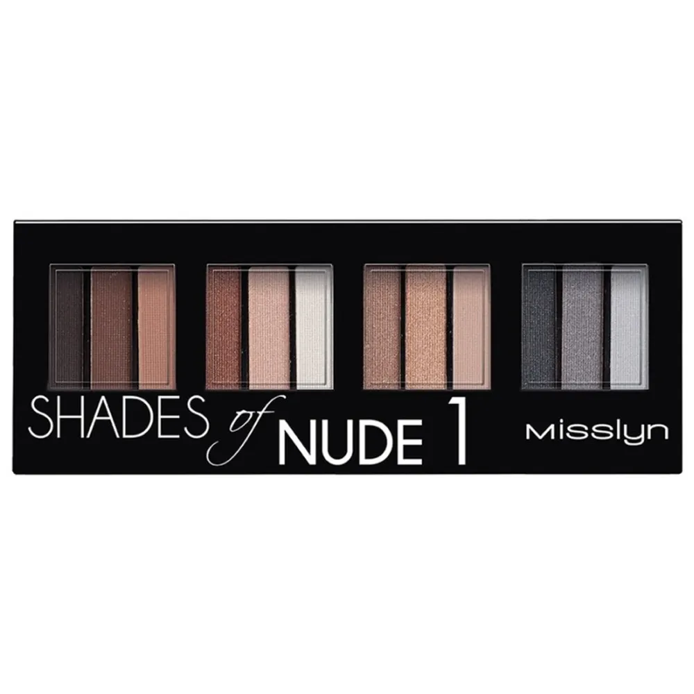 Misslyn Shades of Nude 1 paleta sjenila za oči