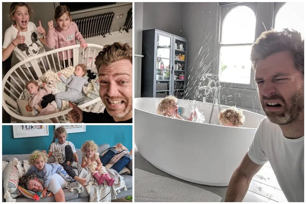 Tata četiri kćeri zabavlja internet obiteljskim fotkama bez uljepšavanja