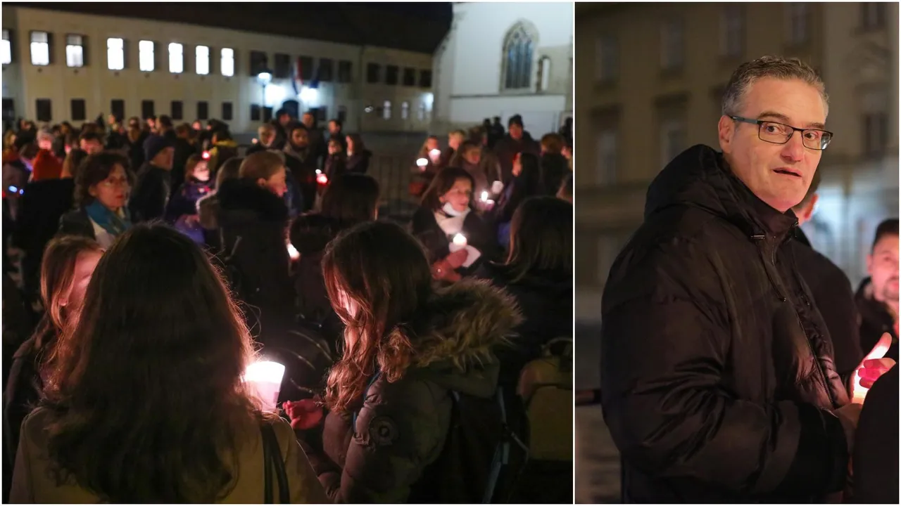  Zagreb: Prosvjed protiv epidemioloških mjera na Trgu svetog Marka 