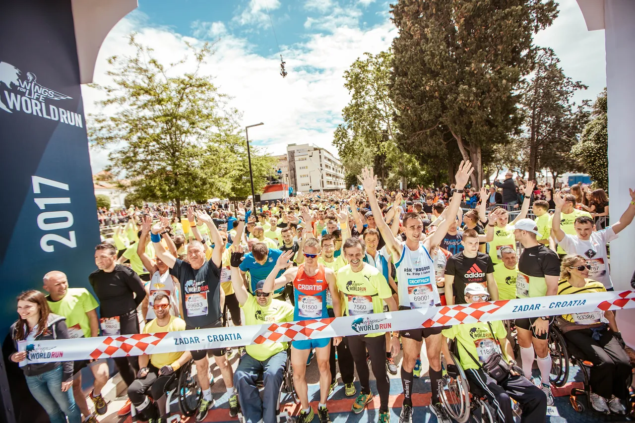 Slike Zadra ponovno obišle svijet: 8000 ljudi startalo globalnu utrku Wings for Life World Run