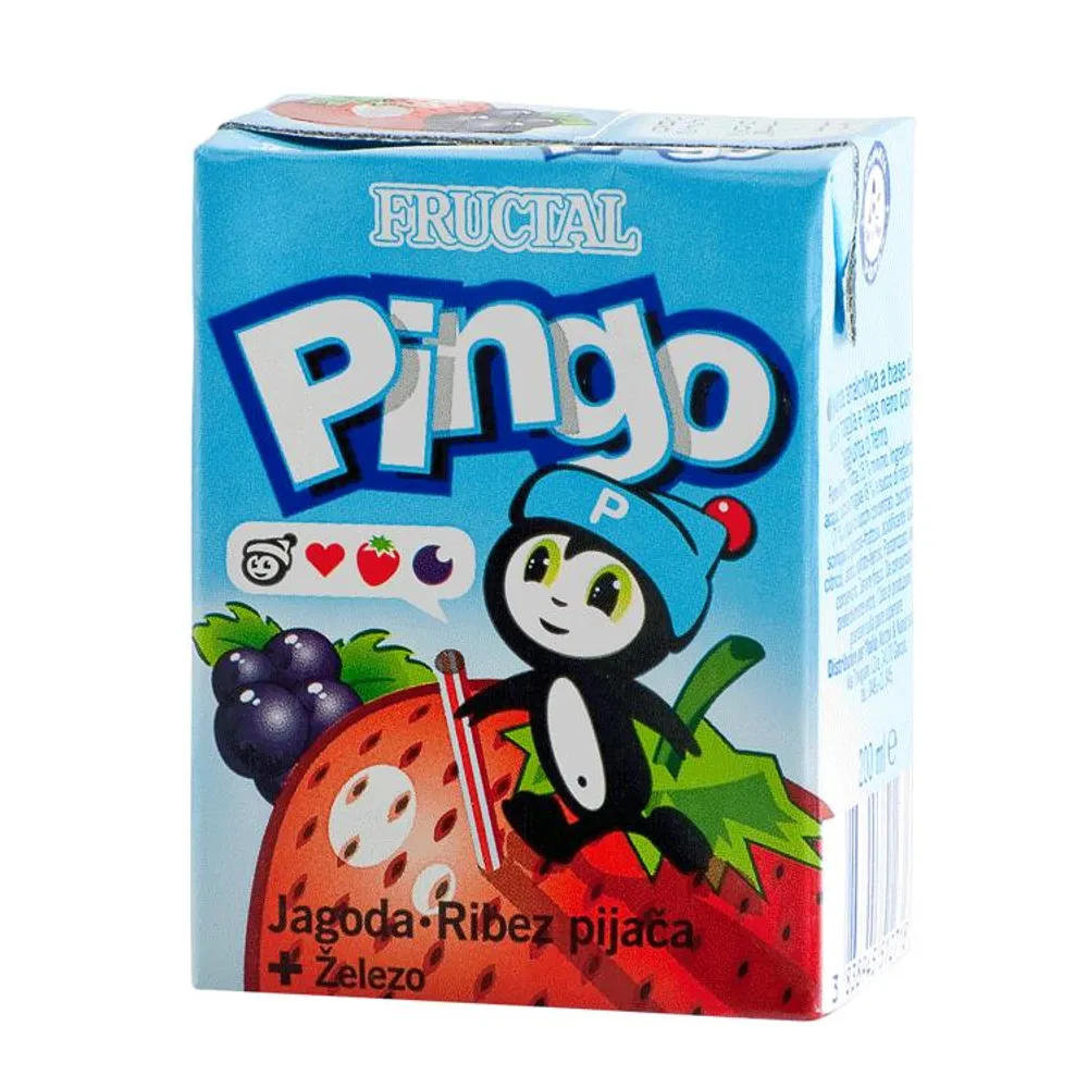 Pingo negazirano piće jagoda  Fructal 0,2l