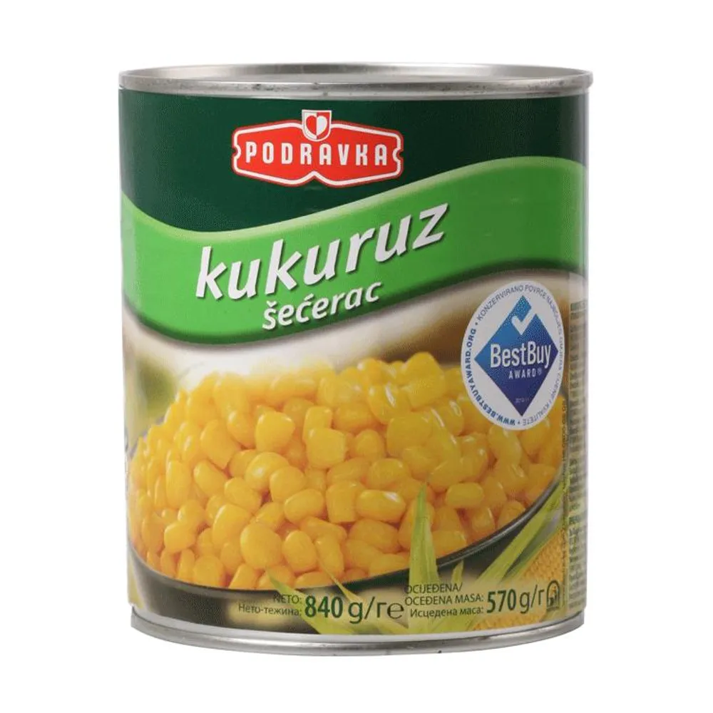 Kukuruz šećerac limenka 570 g Podravka