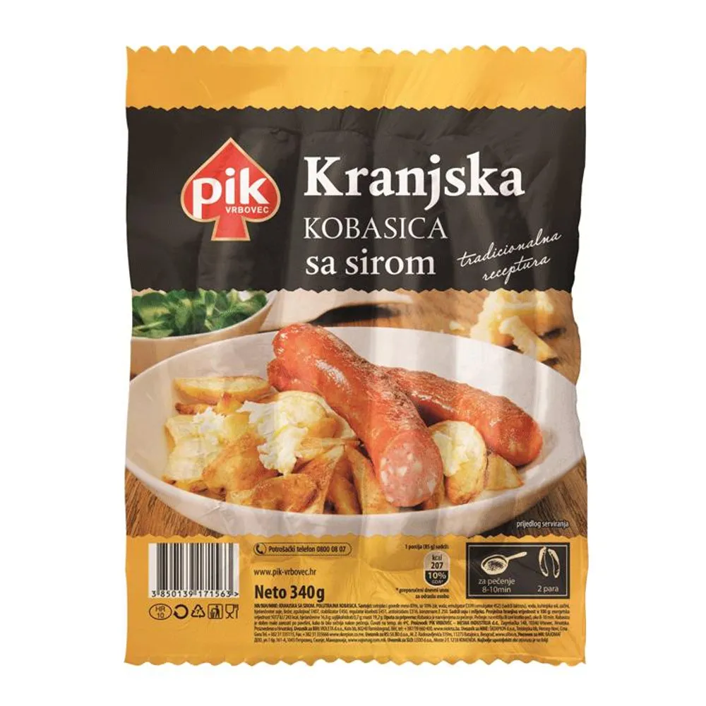 Kobasica kranjska sa sirom 340g