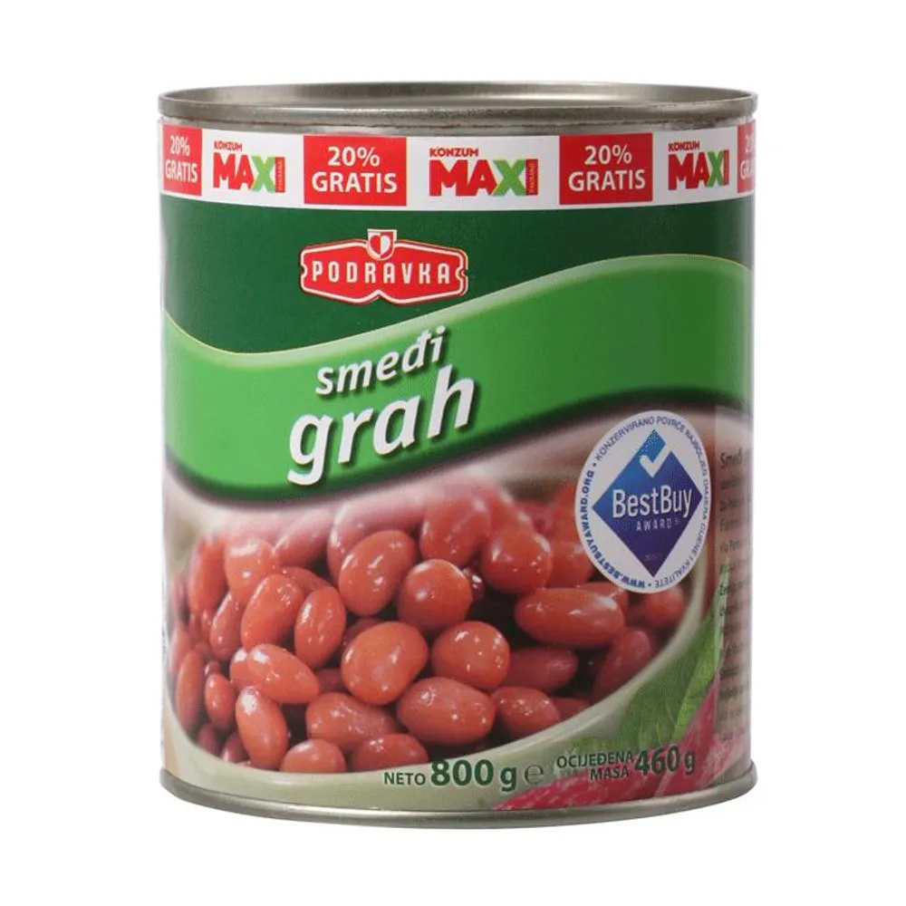 Grah smeđi maxi 460 g 20% gratis Podravka