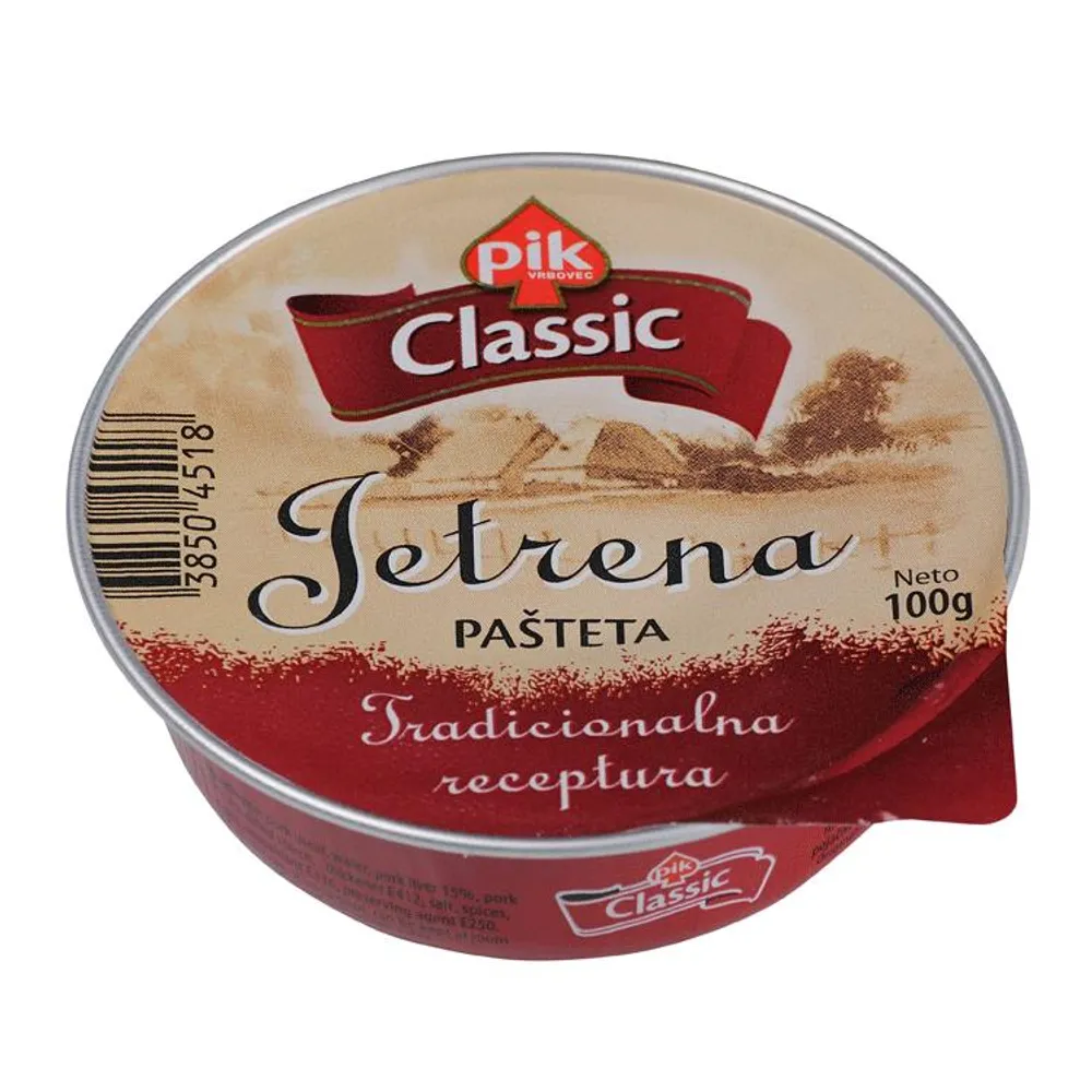 Pašteta Piketa classic jetrena 100 g Pik Vrbovec