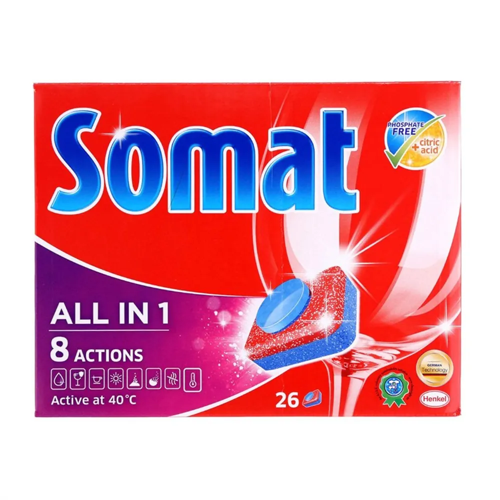 Somat All in 1 tablete za strojno pranje posuđa