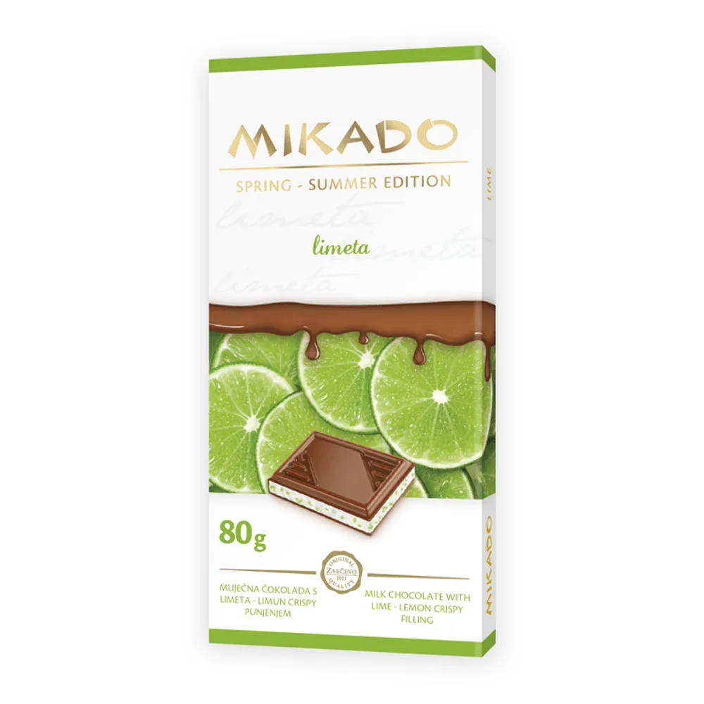 Čokolada Mikado limeta 80g