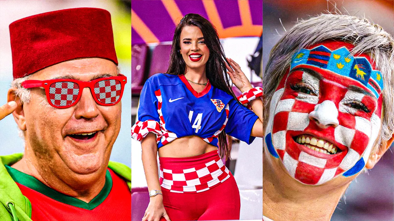 Hrvatski navijači na tribinama stadiona Khalifa uoči utakmice Hrvatske i Maroka....jpg